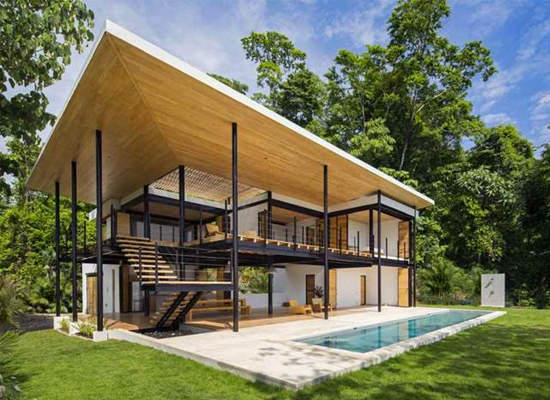 Nhà khung thép 2 tầng tiện nghi